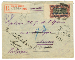 1919 50c Canc. KITEGA On REGISTERED Envelope To BELGIUM. Vvf. - Andere & Zonder Classificatie