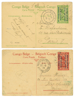 1918 Lot 2 P./Stat 5c & 10c Canc. BCP N°17 To FRANCE. Vf. - Covers & Documents