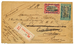 1917 5c + 10c Canc. BCP N°15 On REGISTERED Envelope(fault) To FRANCE. Verso, "VU Pour CENSUREle Cmdt Du III Bat.". V - Brieven En Documenten