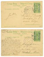 1918 2 P./Stat 5c Canc. BPC N°10 To FRANCE Or To ARMEE BELGE. - Brieven En Documenten