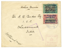 1917 15c + 40c Canc. BPC N°6 + CENSOR DAR-ES-SALAAM + PASSED BY CENSOR N°3301 On Envelope (ACTIVE SERVICE) To IN - Brieven En Documenten