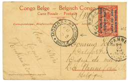 1918 P./Stat 10c Canc. BPC N°5 + MOMBASA BRIT.E.AFRICA , From "RUKIRA" To BELGIUM. Vf. - Covers & Documents