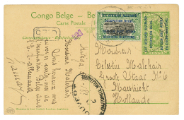 1918 P./Stat 5c + 5c Canc. BPC N°4 + Censor OUVERT AUTORITE MILITAIRE On Card (Entrée Des BELGES à TAB - Brieven En Documenten