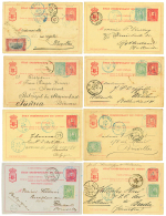 1893/98 Superb Lot Of 16 Postal Stationery With Additional Franking To FOREIGN Destinations. Vvf. - Andere & Zonder Classificatie