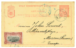 MATADI To RUSSIA : 1897 P./Stat 10c + 5c Canc. MATADI To MOSCOU (RUSSIA). Rare Destination. Vf. - Other & Unclassified