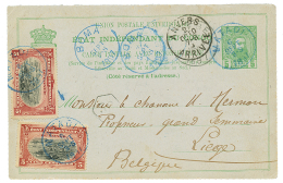 1897 P./Stat 5c + 5c(x2) Canc. MATADI Via BOMA To BELGIUM. Vvf. - Other & Unclassified