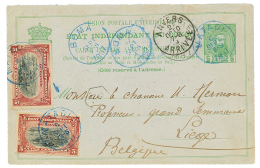 1897 P./Stat 5c + 5c(x2) Canc. MATADI Via BOMA To BELGIUM. Vvf. - Sonstige & Ohne Zuordnung