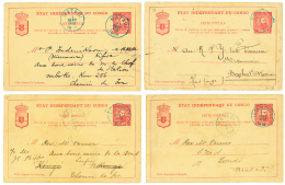 1896 Lot 4 P./Stat With Rare Internal DESTINATIONS. Vvf. - Autres & Non Classés