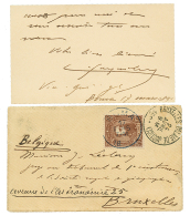 1891 50c Obl. BOMA On Small Envelope (with Card Included) To BELGIUM. Verso, BANANA. Superb. - Other & Unclassified