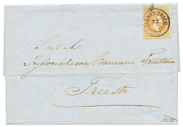 1873 15 Soldi Canc. ALEXANDRIEN (small Type) On Entire Letter To TRIESTE. Vvf. - Eastern Austria