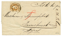 1872 15 Soldi Canc. ALEXANDRIEN On Entire Letter To INNSBRUCK TYROL. Vvf. - Levant Autrichien