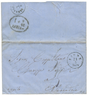 1866 FIUME + "5/5" Tax Marking On Entire Letter Frome FIUME To ALEXANDRIA EGYPT. Vvf. - Oriente Austriaco