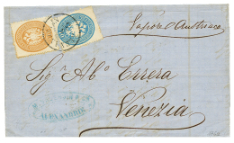 1864 10s + 15s Canc. ALEXANDRIEN On Entire Letter To VENEZIA (ITALY). Vf. - Eastern Austria