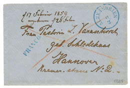 1859 ALEXANDRIEN + FRANCO On Small Envelope To HANNOVER (GERMANY). Superb. - Eastern Austria