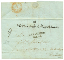 1850 ALEXANDRIEN/SEP.22 On Entire Letter To TRIEST. Vvf. - Oostenrijkse Levant