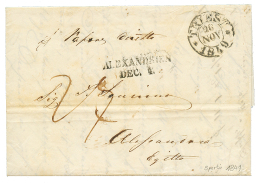 1849 TRIEST + ALEXANDRIEN/DEC.4 On Entire Letter From TRIEST To EGYPT. Vvf. - Levant Autrichien