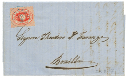 DDSG : 1867 14k Red Canc. CALAFAT In Blue On Entire Letter To BRAILA. Vvf. - Other & Unclassified