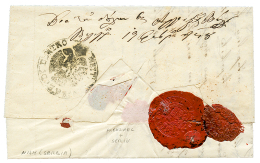 SERBIA : 1848 Rare Disinfected Wax Seal ALEKSINAC On Reverse Of Entire Letter From NISH. Vvf. - Autres & Non Classés