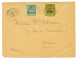 1897 1/2a S/ 5c + 2a S/ 20c Obl. ZANZIBAR Sur Enveloppe Pour La FRANCE. TTB. - Covers & Documents