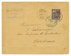 1891 CG 25c Obl. PAPEETE TAITI Sur Enveloppe Pour La FRANCE. TTB. - Covers & Documents