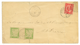 1905 CANADA 2c Obl. AMHERST N.S Sur Env(plis) Pour ST PIERRE ET MIQUELON Taxée Avec CG Paire Inter Panneau Du 15c - Brieven En Documenten