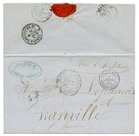 1859 ILES ST PIERRE ET MIQUELON + P.D (faible) Sur Lettre PAYE En NUMERAIRE Avec Texte Daté "ST PIERRE De TERRE N - Brieven En Documenten