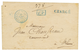 1875 Cachet SENEGAL ET DEP. ST LOUIS En Bleu + P.P + CHARGE Sur Lettre Locale Pour ST LOUIS. RARE Et Superbe. - Brieven En Documenten