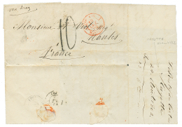 MAYOTTE : 1862 PAQ. ANG. 1 MARSEILLE + Taxe 10 Sur Lettre Avec Texte Incomplet Daté "MAYOTTE 24 Aout 1862" Pour L - Other & Unclassified