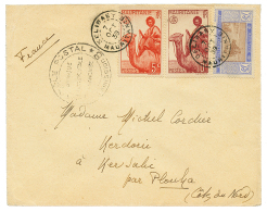 1939 5c+ 10c+ 75c Obl. SELIBEY MAURITANIE Sur Env. Pour La FRANCE. Bureau Rare. TTB. - Covers & Documents