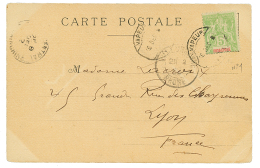 VAPEUR - CAMBODGE : 1902 5c Obl. VAPEUR Sur Carte De PNOMPENH Pour La FRANCE. RARE. TB. - Covers & Documents