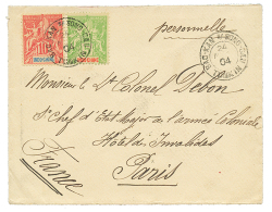 1904 5c + 10c Obl. Cachet Rare BAC-KAN S/ SONG TONKIN Sur Enveloppe Pour PARIS. Superbe. - Brieven En Documenten