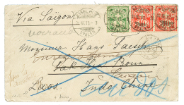 SUISSE Pour LE LAOS : 1903 SUISSE 5c+ 10c(x2) Obl. BASEL Sur Env. Pour PAK HIN BOUN (LAOS), Redirigée à SA - Brieven En Documenten