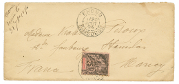 CAMBODGE : 1894 25c Obl. KHONG CAMBODGE Sur Enveloppe Pour La FRANCE. RARE. TB. - Covers & Documents