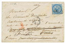 CCN2 : 1866 20c AIGLE Obl. Losange CCN2 Sur Enveloppe De Militaire Pour La FRANCE. RARE. TB. - Covers & Documents