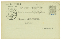 1899 Entier Postal 10c (repiquage AFFAIRE DREYFUS) Obl. CAYENNE Pour AMSTERDAM. TB. - Cartas & Documentos
