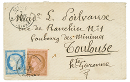 1878 CG CERES 10c(pd)+ 25c Obl. CAYENNE Sur Env. Pour La FRANCE. TB. - Covers & Documents