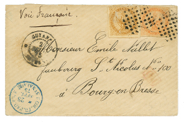 1875 AIGLE 10c + 40c Obl. Sur Enveloppe De CAYENNE Pour La FRANCE. TB. - Cartas & Documentos
