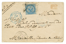 1868 20c AIGLE + CORR. D'ARMEES CAYENNE(faible) Sur Enveloppe Pour La FRANCE. TB. - Cartas & Documentos