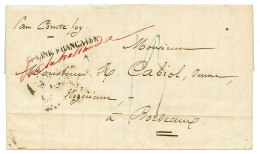 1845 GUYANE FRANCAISE + "PAR LA HOLLANDE" Manus. Sur Lettre De CAYENNE Pour BORDEAUX. TTB. - Covers & Documents