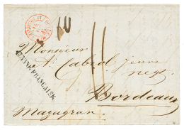 1842 OUTRE-MER LA ROCHELLE Rouge + GUYANE FRANCAISE Sur Lettre De CAYENNE Pour La FRANCE. TB. - Cartas & Documentos