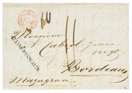 1842 OUTRE-MER LA ROCHELLE Rouge + GUYANE FRANCAISE Sur Lettre De CAYENNE Pour La FRANCE. TB. - Covers & Documents