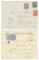 2 Lettres : 1907 10c+ 15c+ 25c Obl. KOUROUSSA Et 1915 25c+ 5c(x2) Obl. MACENTA + MISSION D'ABORNEMENT FRANCO-LIBERIENNE. - Cartas & Documentos