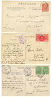 GUINEE - 1904/07 Lot 3 Cartes Avec Oblitérations Maritimes Ou SIERRA-LEONE Sur 10c Groupe. TTB. - Cartas & Documentos