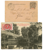 2 Lettres : 1901 Entier 25c Obl. VICTORIA Pour L'ITALIE Et 1911 10c Obl. PITA Pour PARIS. TB. - Covers & Documents