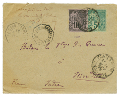 1888 CG 5c(pd) + 10c + CORR. D'ARMEES POINTE-A-PITRE Sur Env. Pour La FRANCE. RARE. TB. - Cartas & Documentos