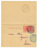 ADJOHON : 1907 Entier 10c Obl. ADJOHON DAHOMEY ET DEP. Pour PORTO-NOVO. Rare. Superbe. - Covers & Documents