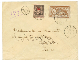 1906 25c SAGE + 50c MERSON Obl. PEKIN CHINE Sur Enveloppe Pour La FRANCE. TTB. - Storia Postale