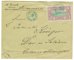 DJIBOUTI Pour DAR-ES-SALAAM : 1899 15c + Verso 10c Obl. DJIBOUTI Sur Env. Pour DAR-ES-SAALAM (afrique De L'EST ALLEMANDE - Storia Postale