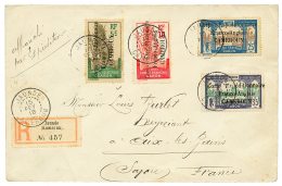 1918 CORPS EXP. FRANCO-ANGLAIS 5c+ 10c+ 25c+ 35c Obl. JAUNDE Sur Env. RECOM. Pour La FRANCE. TTB. - Storia Postale