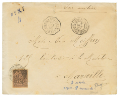 PRECURSEUR : 1892 COLONIE GENERALE 25c Obl. CORRESP. MILITAIRE PORTO_NOVO BENIN Sur Enveloppe Par Voie ANGLAISE Pour La - Storia Postale